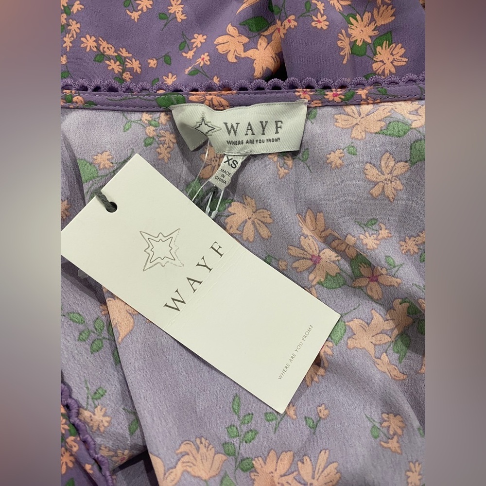 NWT! WAYF Floral Long Sleeve Dress - Picture 5 of 6